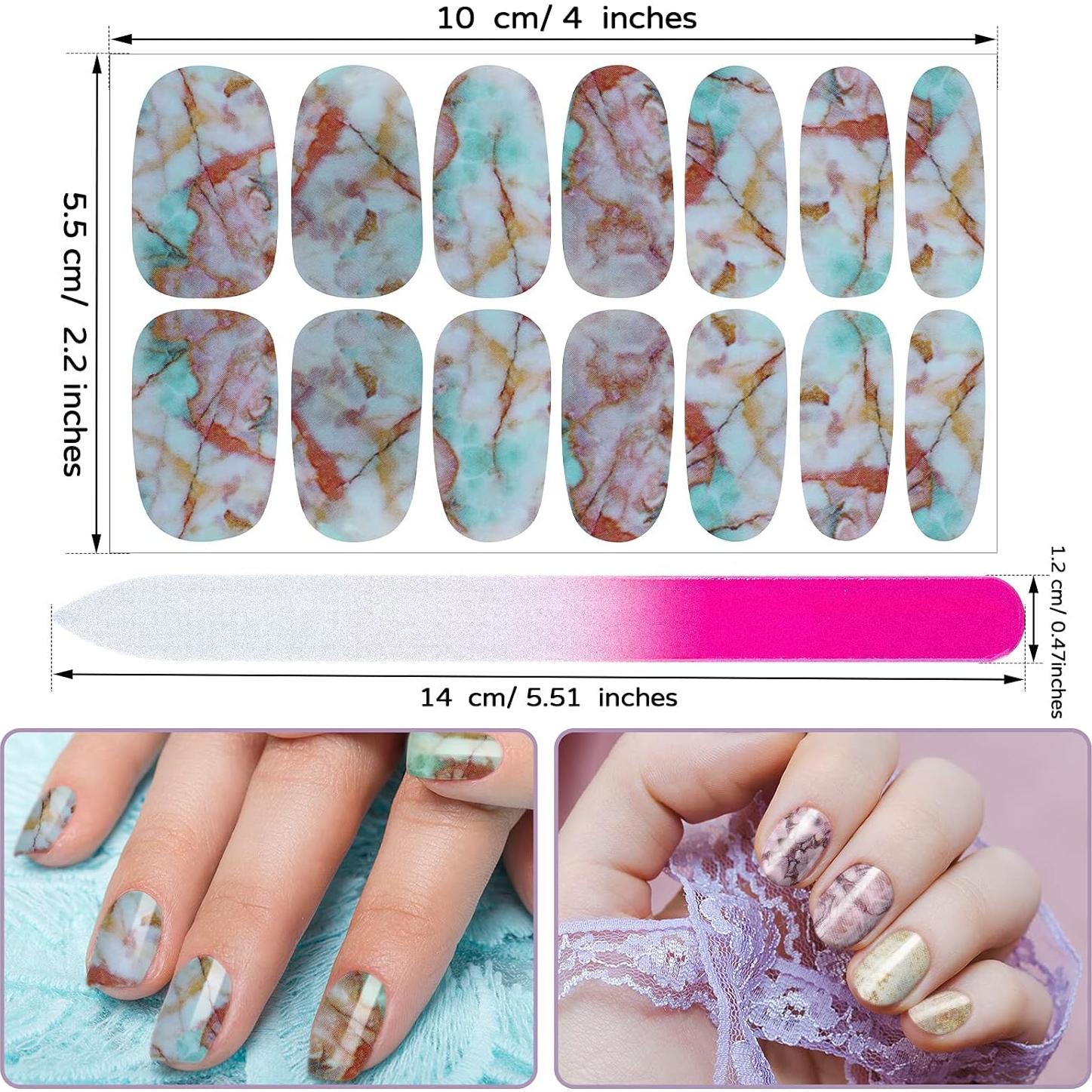 Stickers de Uñas Autoadhesivos Maitys 336 Piezas Estilo Retro