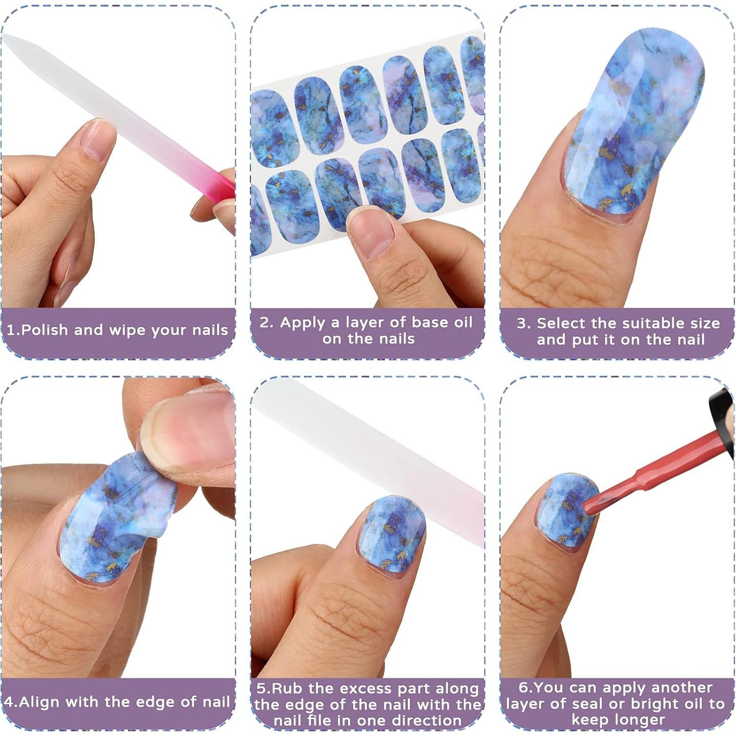 Stickers de Uñas Autoadhesivos Maitys 336 Piezas Estilo Retro