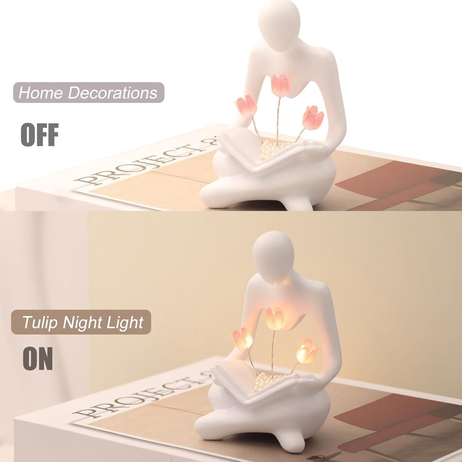Lámpara Tulipán ITOWNKN ReadingTulip, Luz Nocturna Decorativa