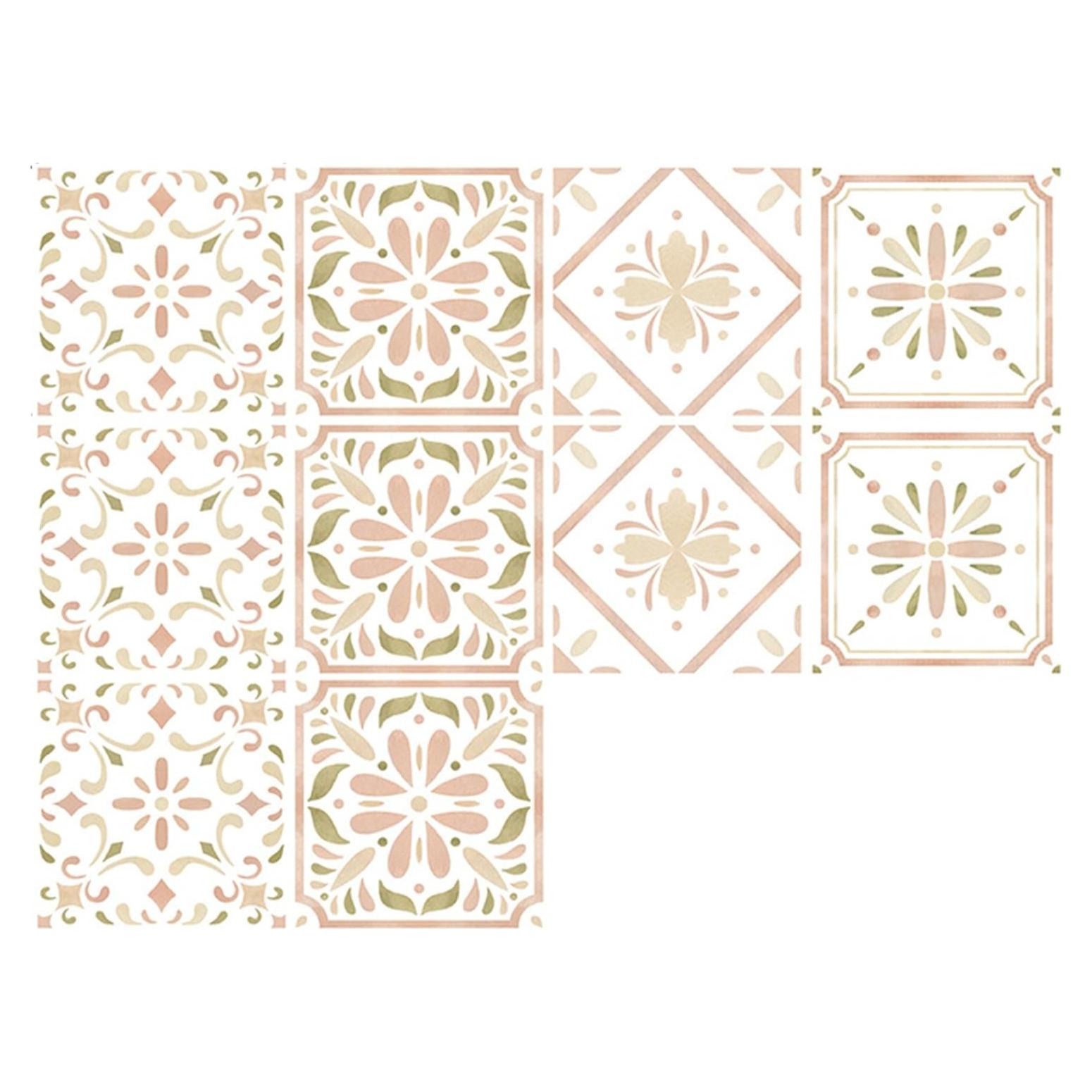 Calcomanías de Azulejo Vintage PONIIIEU 20x20cm 10 PCS