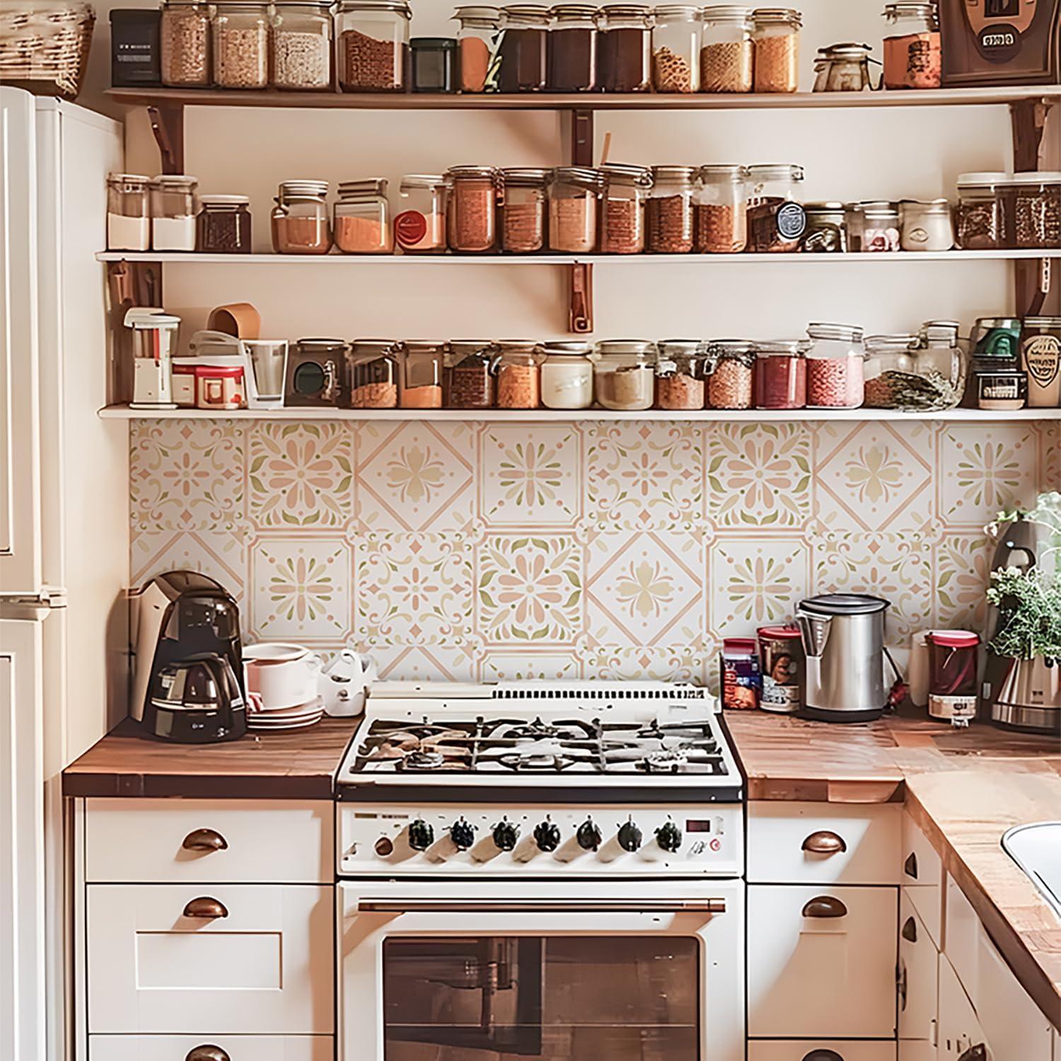 Calcomanías de Azulejo Vintage PONIIIEU 20x20cm 10 PCS