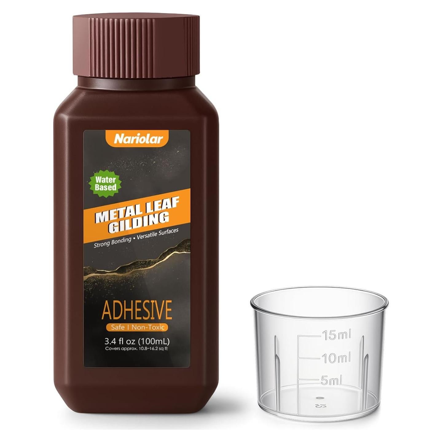 Adhesivo de Hoja de Oro Nariolar 100 ml a Base de Agua para Manualidades