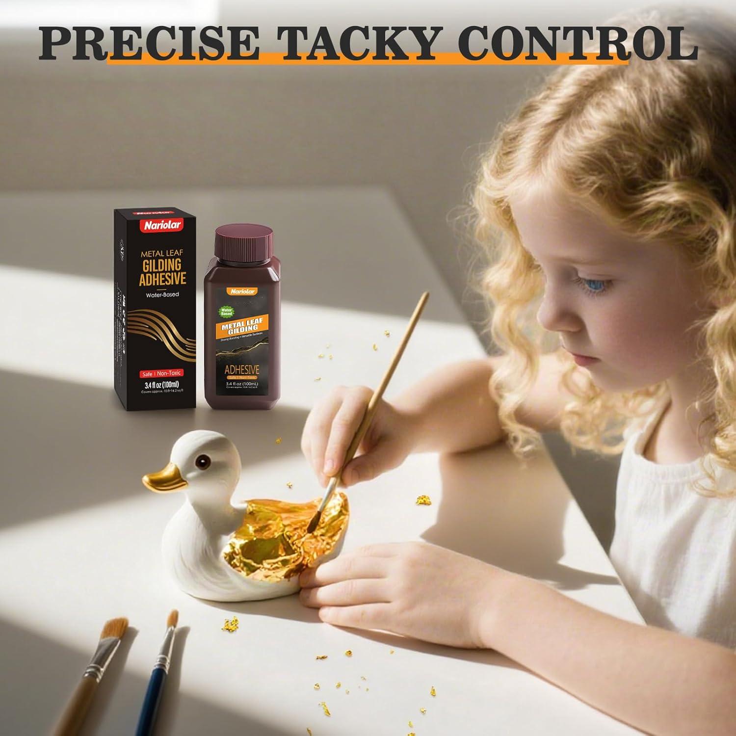 Adhesivo de Hoja de Oro Nariolar 100 ml a Base de Agua para Manualidades