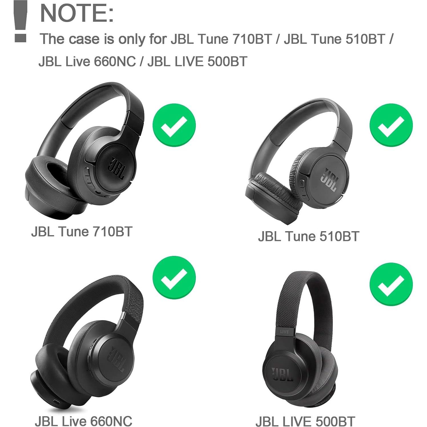 Funda Dura RAIACE para Auriculares JBL Tune 710BT y más - Negro