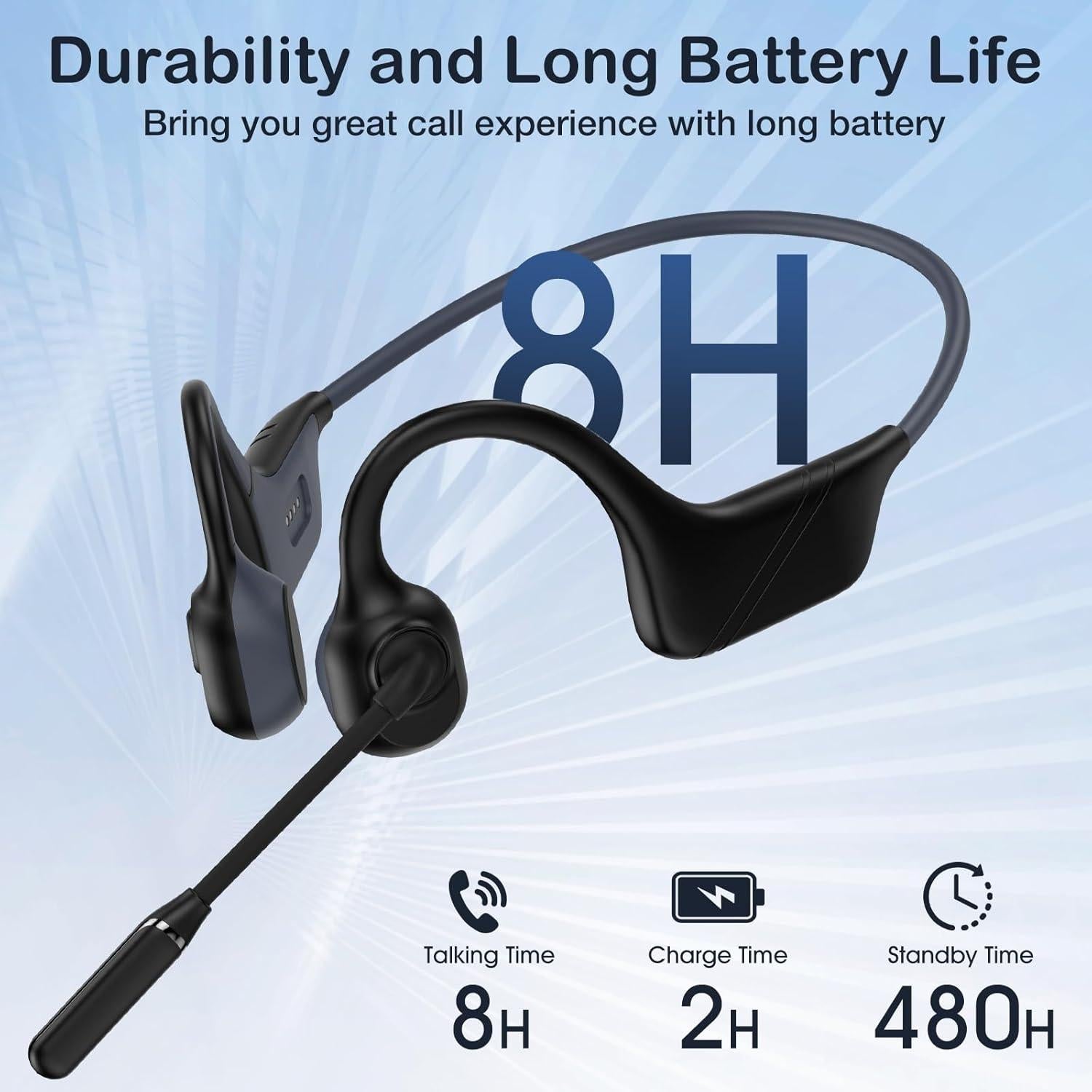 Auriculares de Conducción Ósea Bluetooth Callink DG10 Negro