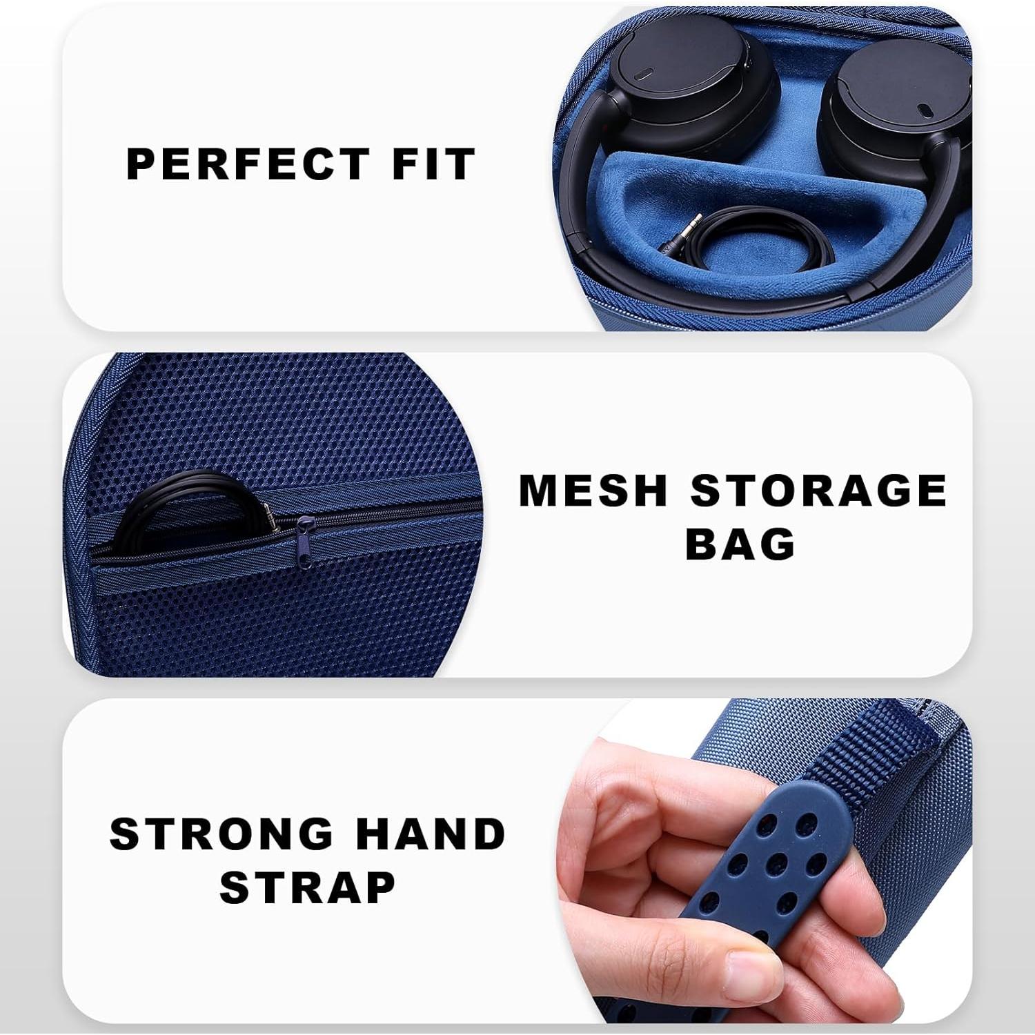 Funda para Auriculares Bluetooth DR·AMIU Azul - Compatible con JBL, Sony, Bose