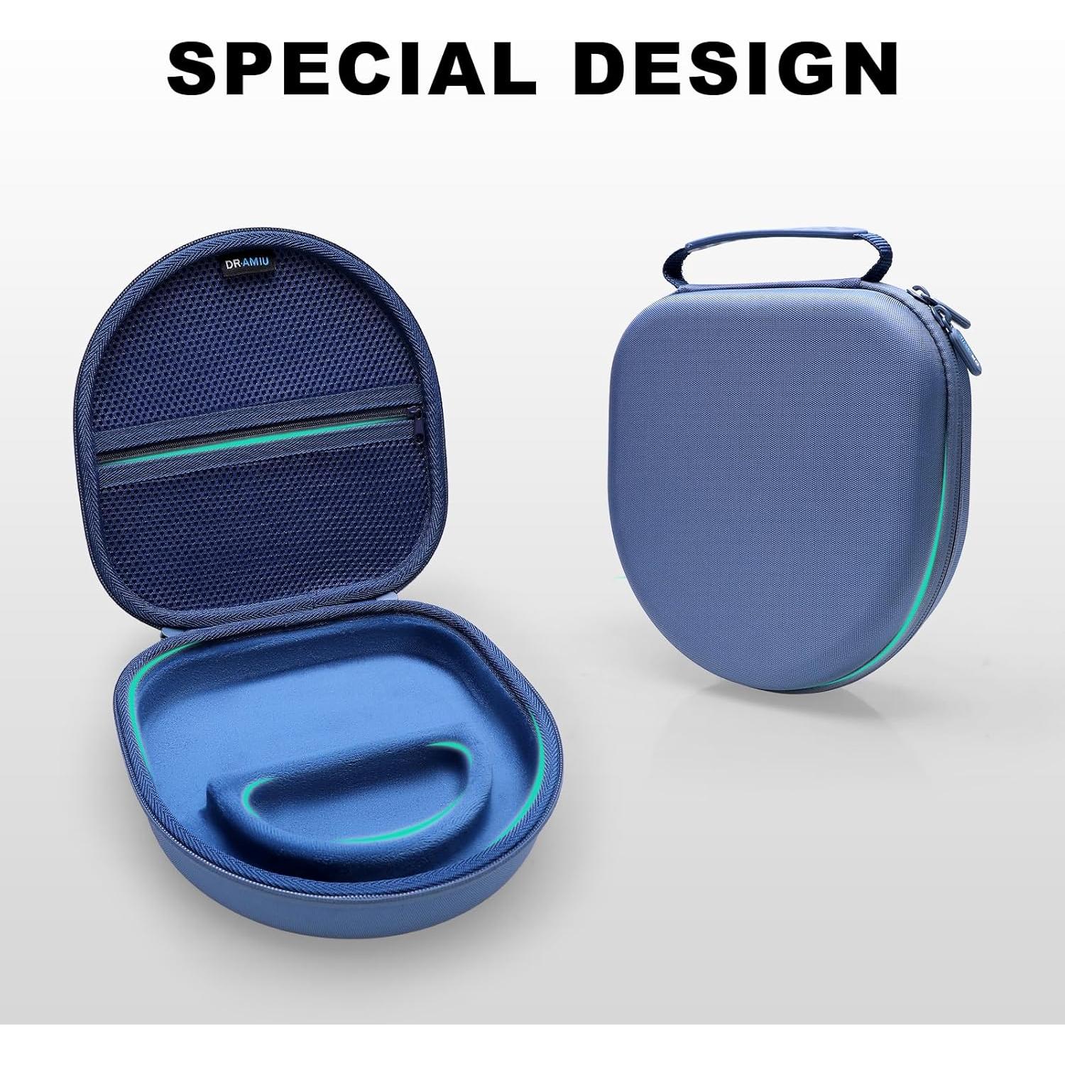 Funda para Auriculares Bluetooth DR·AMIU Azul - Compatible con JBL, Sony, Bose