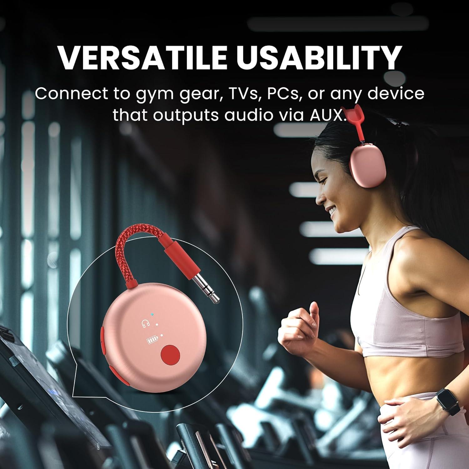 Adaptador Bluetooth Avantree SoundJet R1 Rosa, aptX, 20H Batería