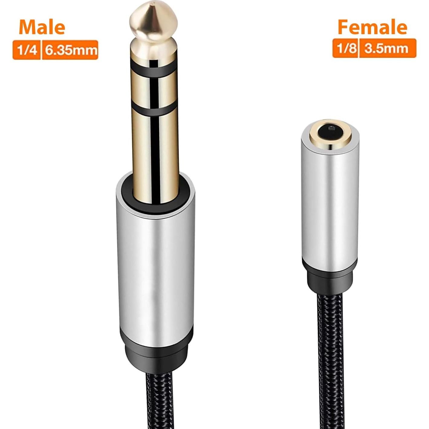 Adaptador de audio CHENGXINDA 6.35mm a 3.5mm 30cm