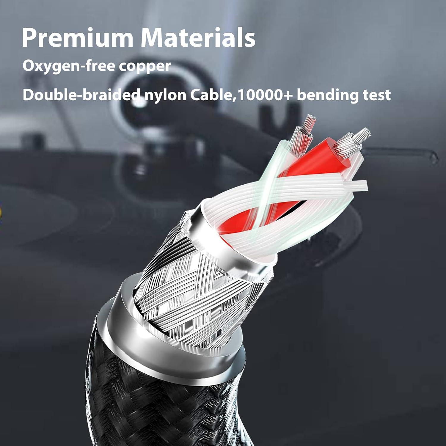 Adaptador de audio CHENGXINDA 6.35mm a 3.5mm 30cm