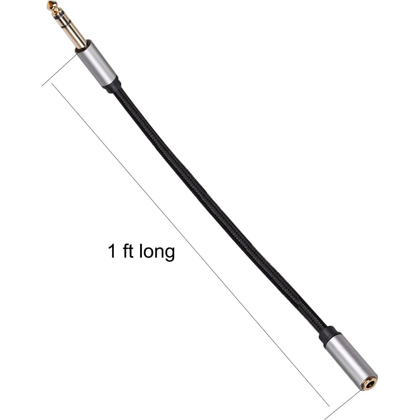 Adaptador de audio CHENGXINDA 6.35mm a 3.5mm 30cm