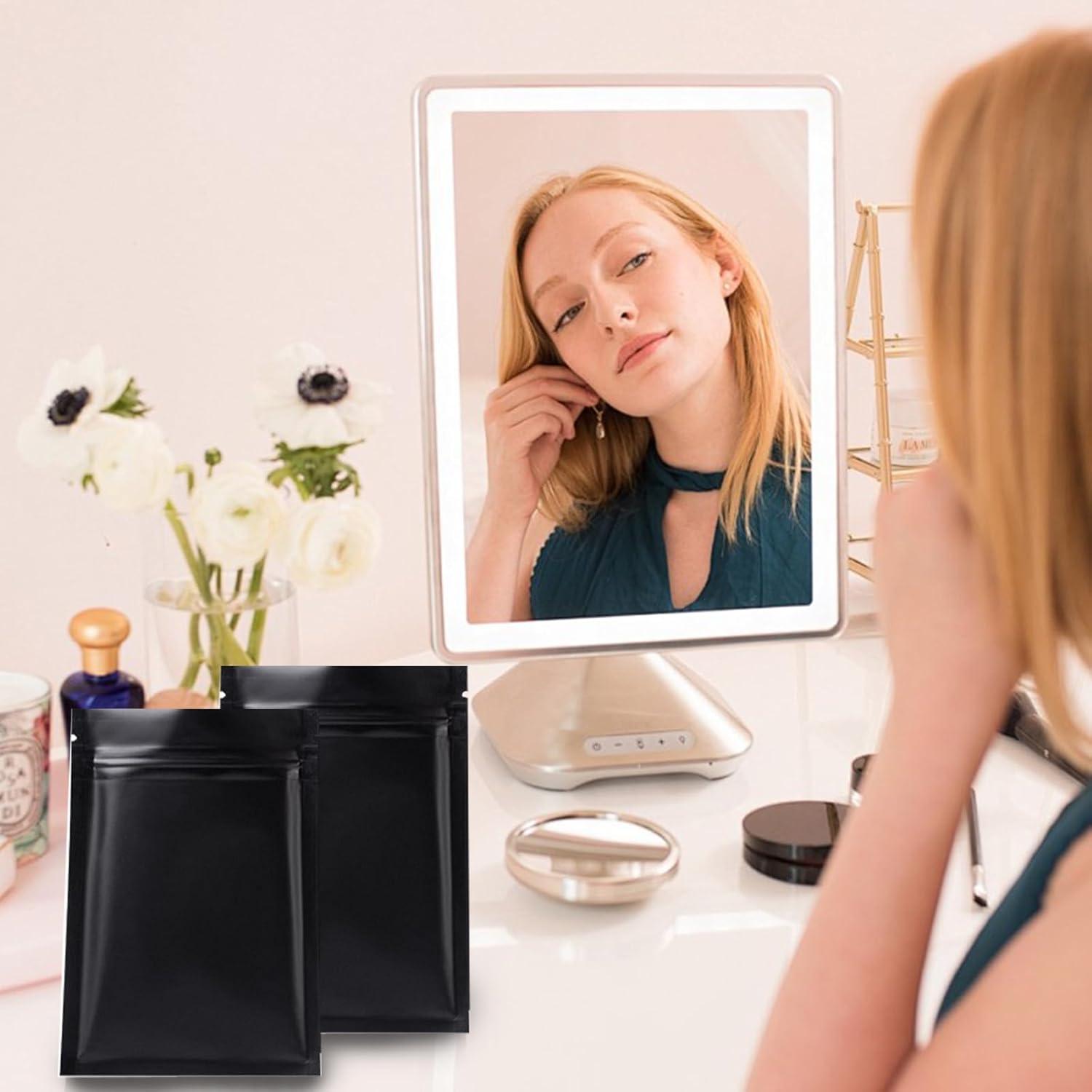 200 Bolsas Mylar Reutilizables 10.16x15.24cm LEOSINDA Negros