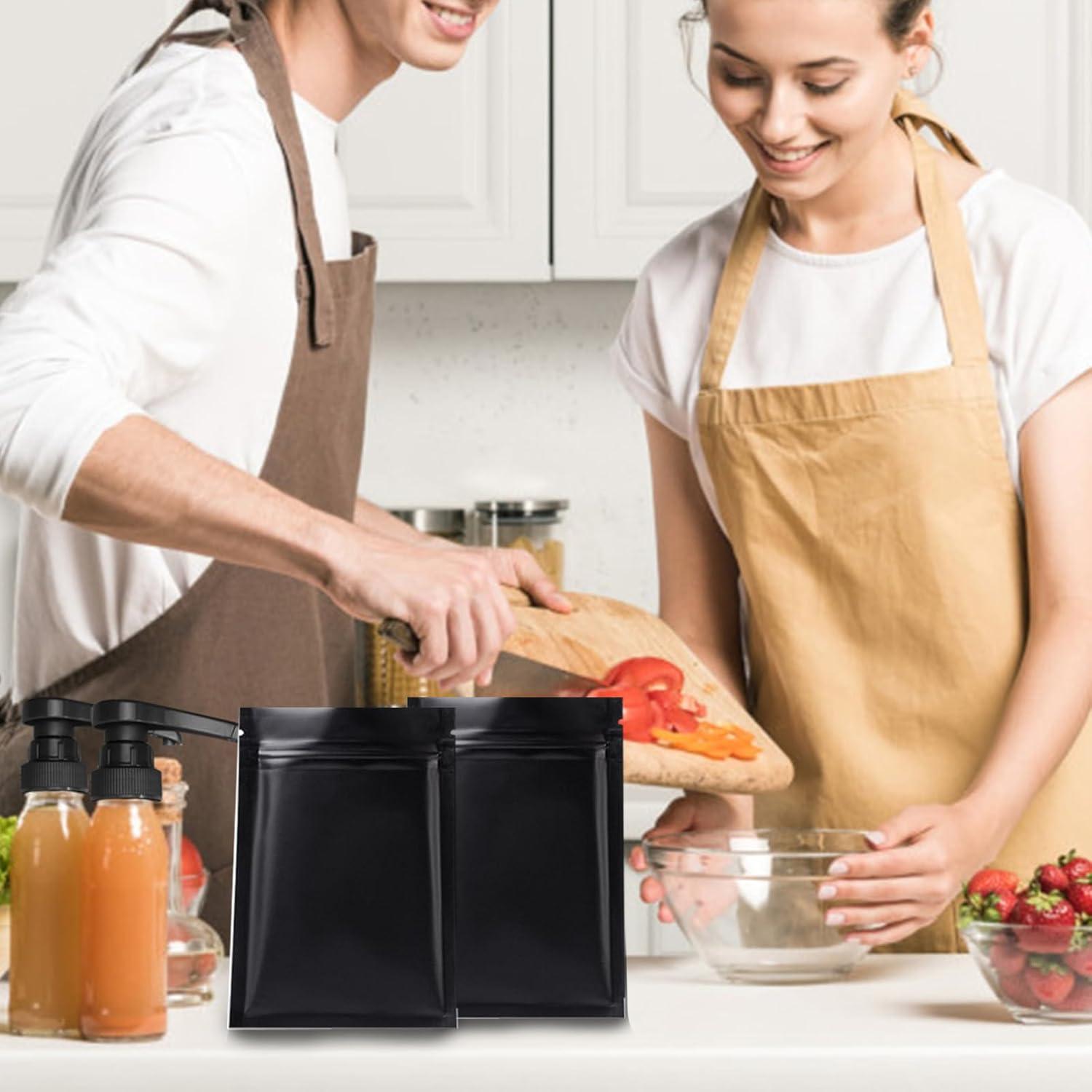 200 Bolsas Mylar Reutilizables 10.16x15.24cm LEOSINDA Negros