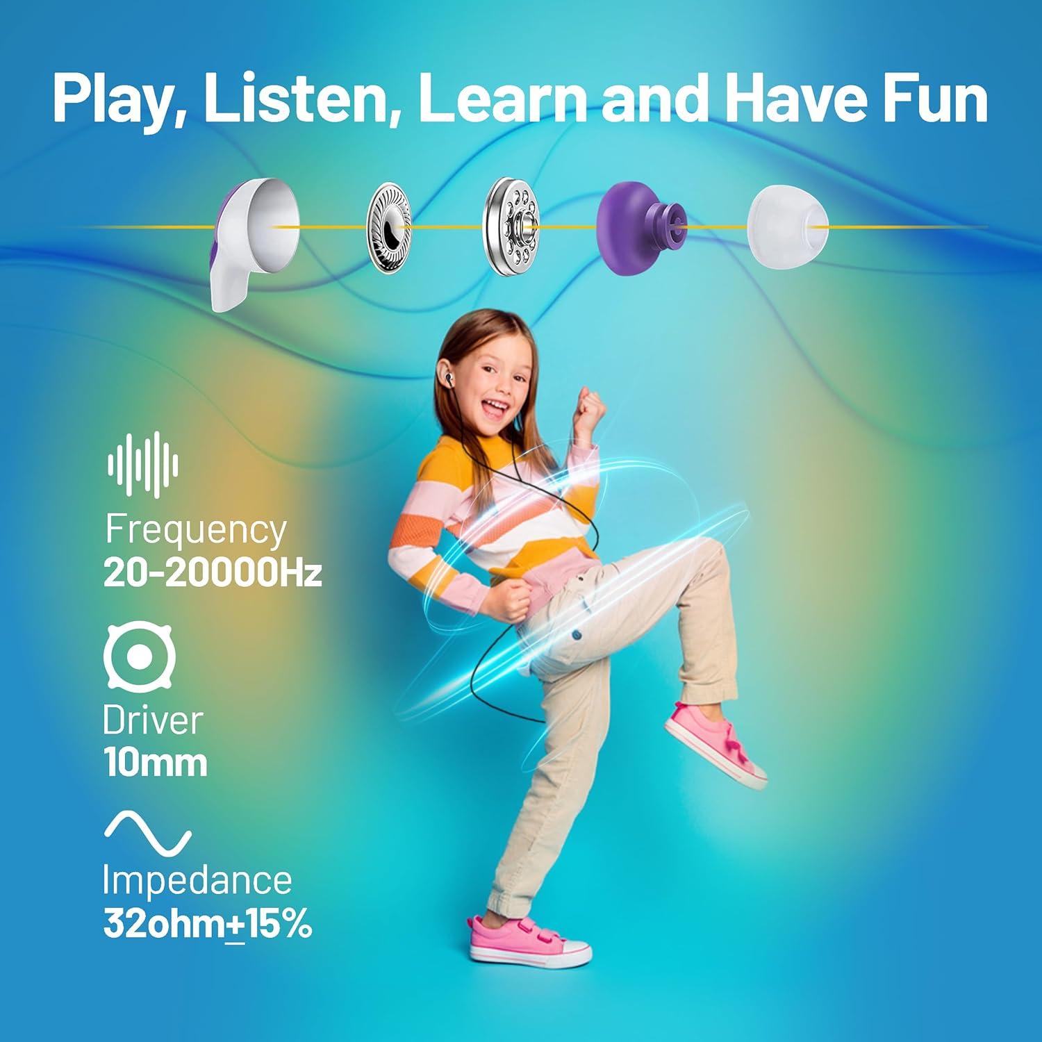 Auriculares Alámbricos JustJamz Coloridos para Niños - Paquete de 10