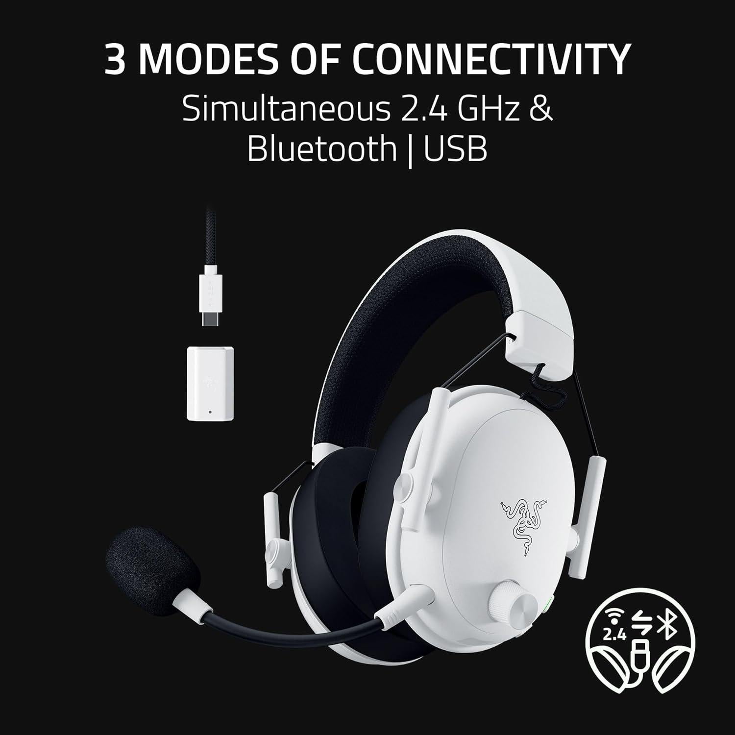 Auriculares Inalámbricos Razer BlackShark V3 - 50mm, 70h Batería, Bluetooth