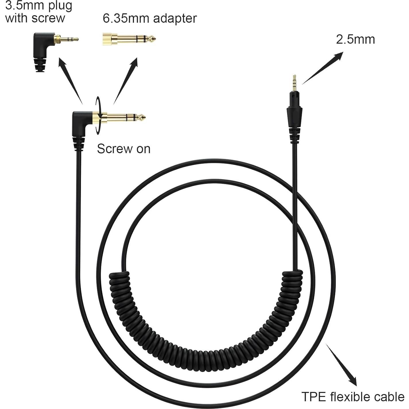 Cable de audio de reemplazo Arzweyk para auriculares Pioneer DJ 1.25m-2.4m