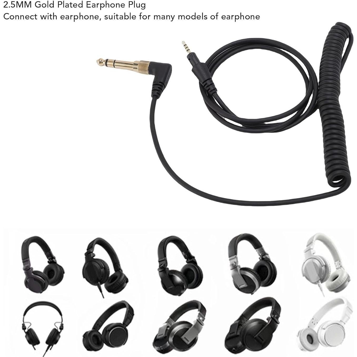Cable de audio en espiral Gugxiom para auriculares Pioneer DJ 1.2m