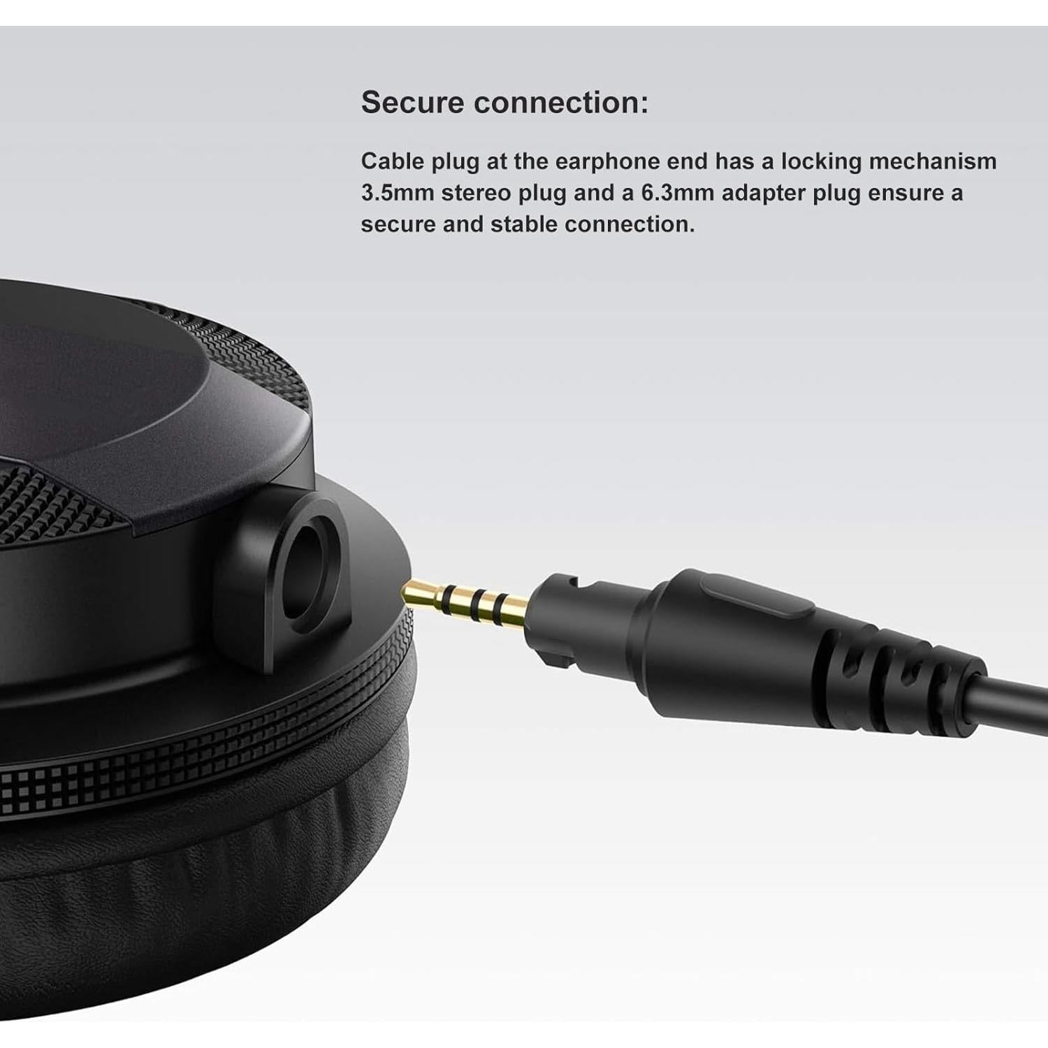 Cable de audio en espiral Gugxiom para auriculares Pioneer DJ 1.2m