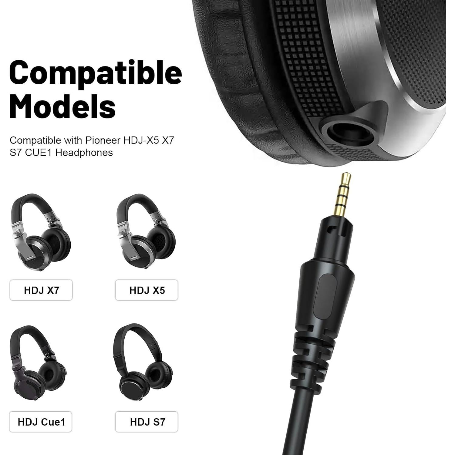 Cable de Auriculares DJ Lusgawer 2.5mm a 3.5mm con Adaptador
