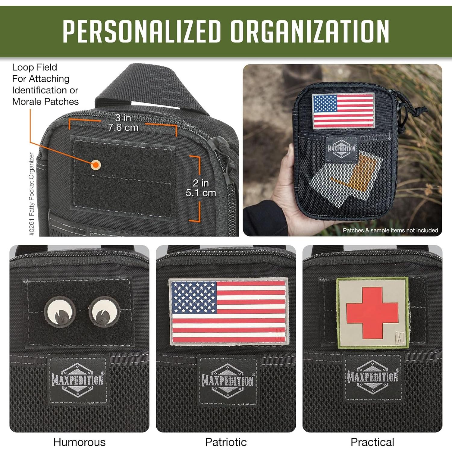 Organizador de bolsillo Maxpedition Fatty Negro 17 bolsillos