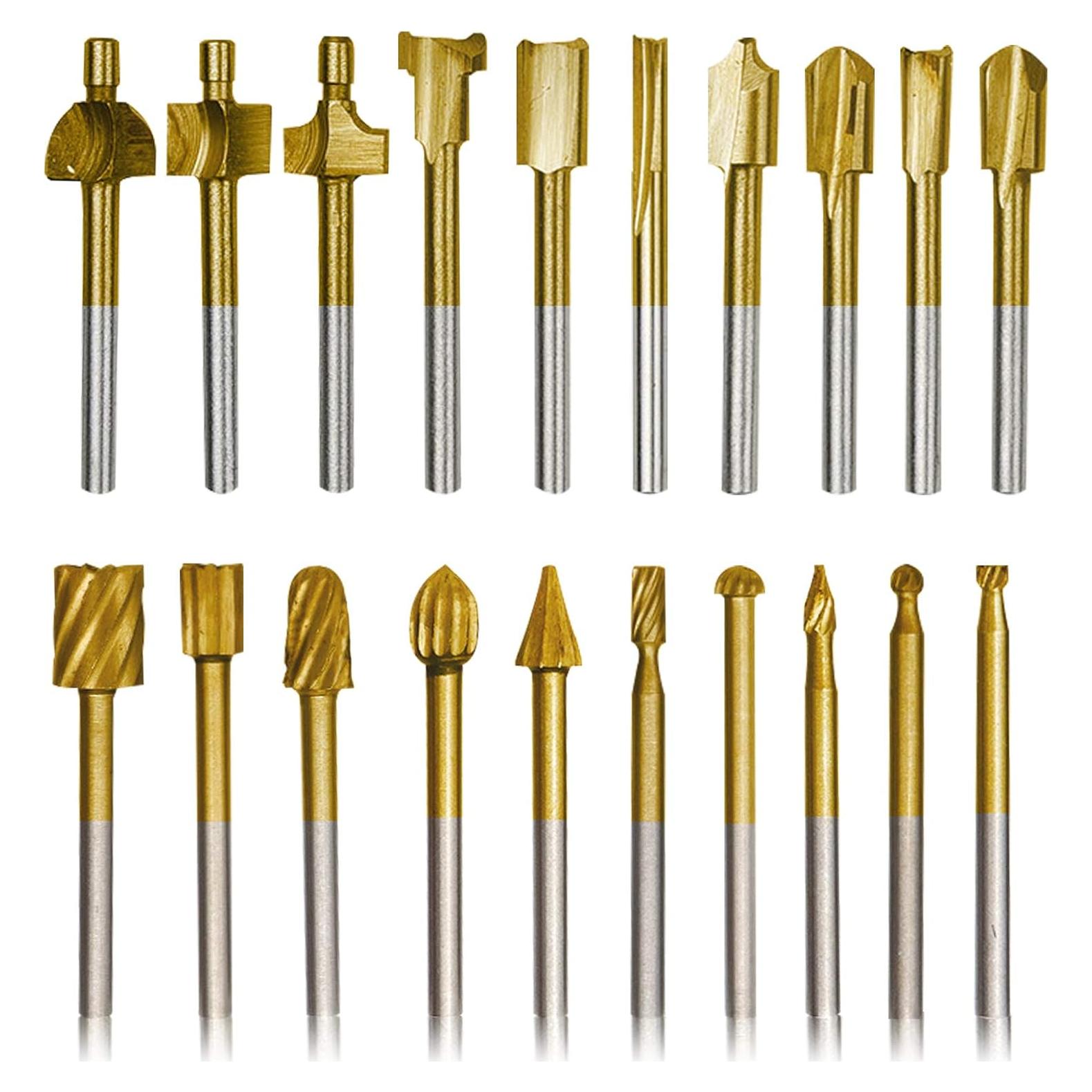 Juego de 20 Bits de Router y Grabado DKIBBITH 3mm