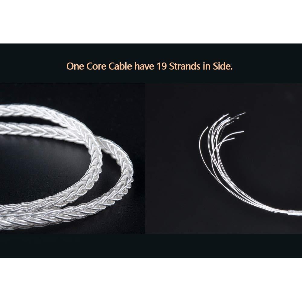 Cable de Auriculares KBEAR 8 Núcleos Cobre Plateado 2.5mm