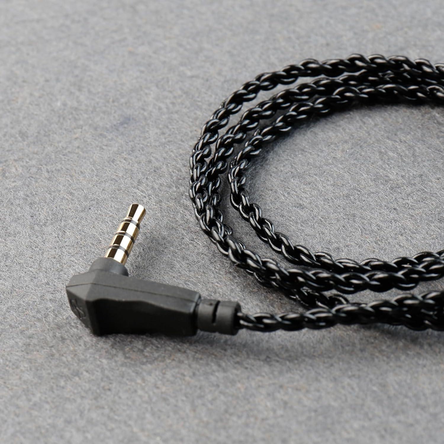 Cable de Reemplazo CCZ KBEAR 4 Núcleos Cobre 1.2m con Micrófono