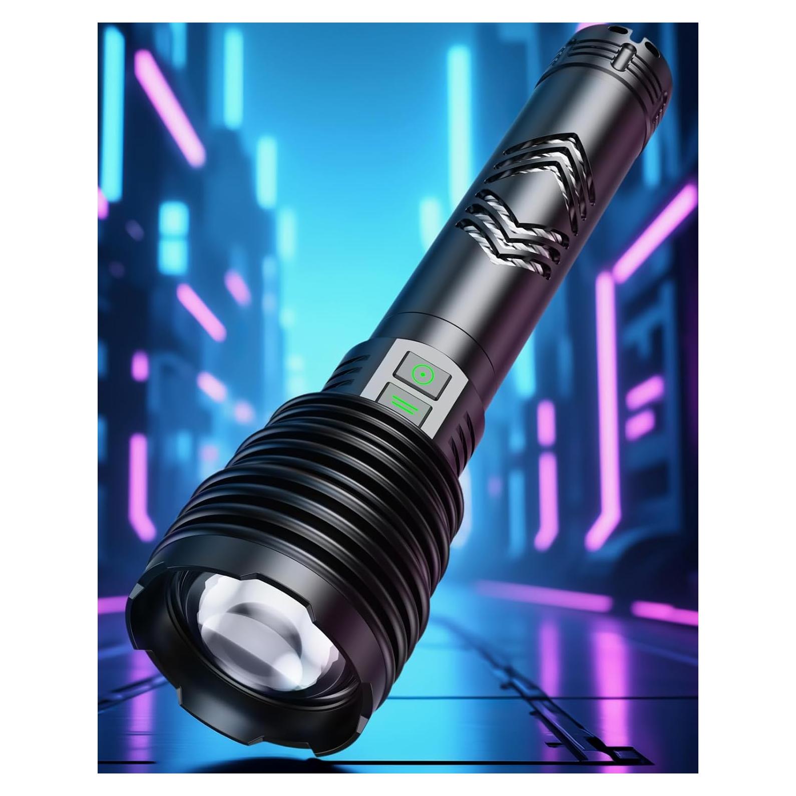 Linterna Recargable Amzyigou 600000 Lúmenes 10000mAh IP67