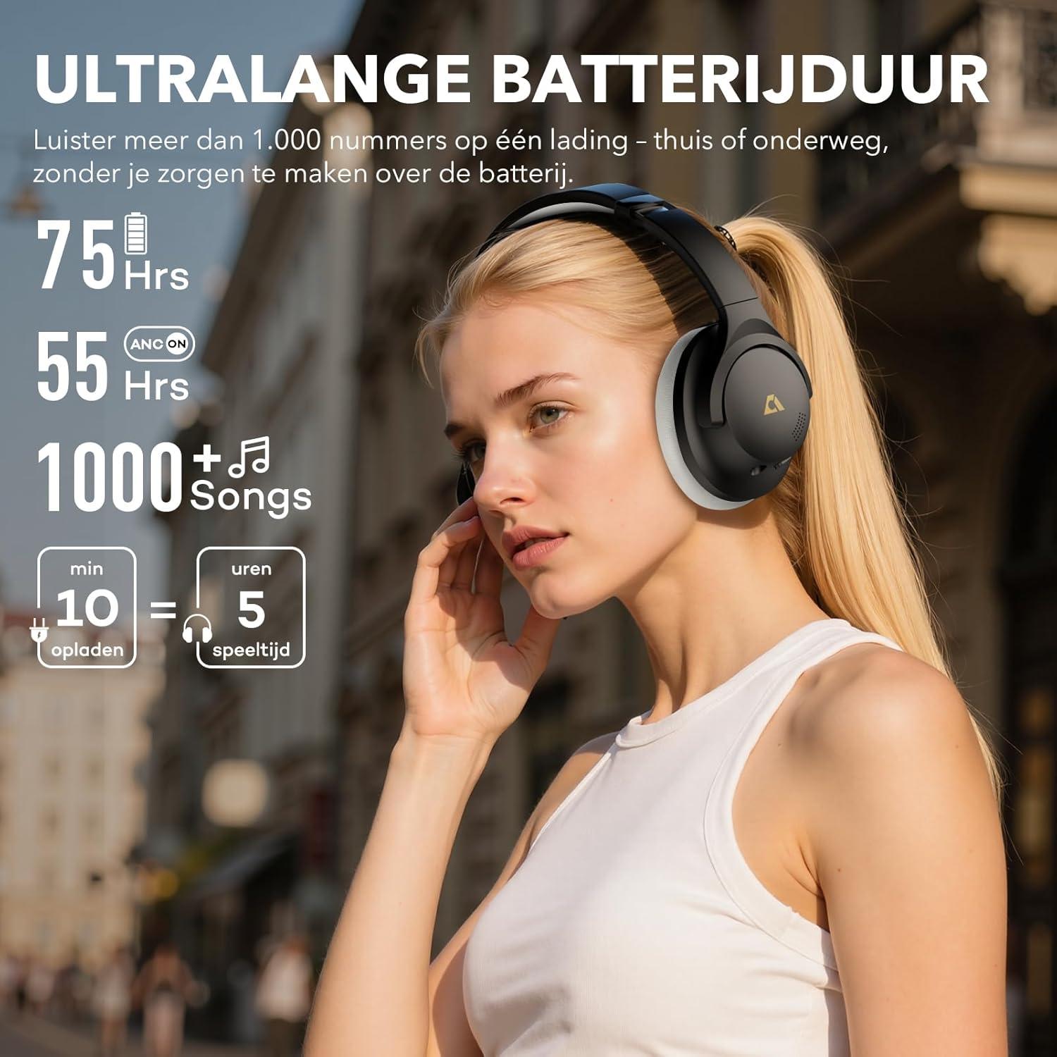 Auriculares Inalámbricos 1Mii Y8+ con ANC y 75H de Batería