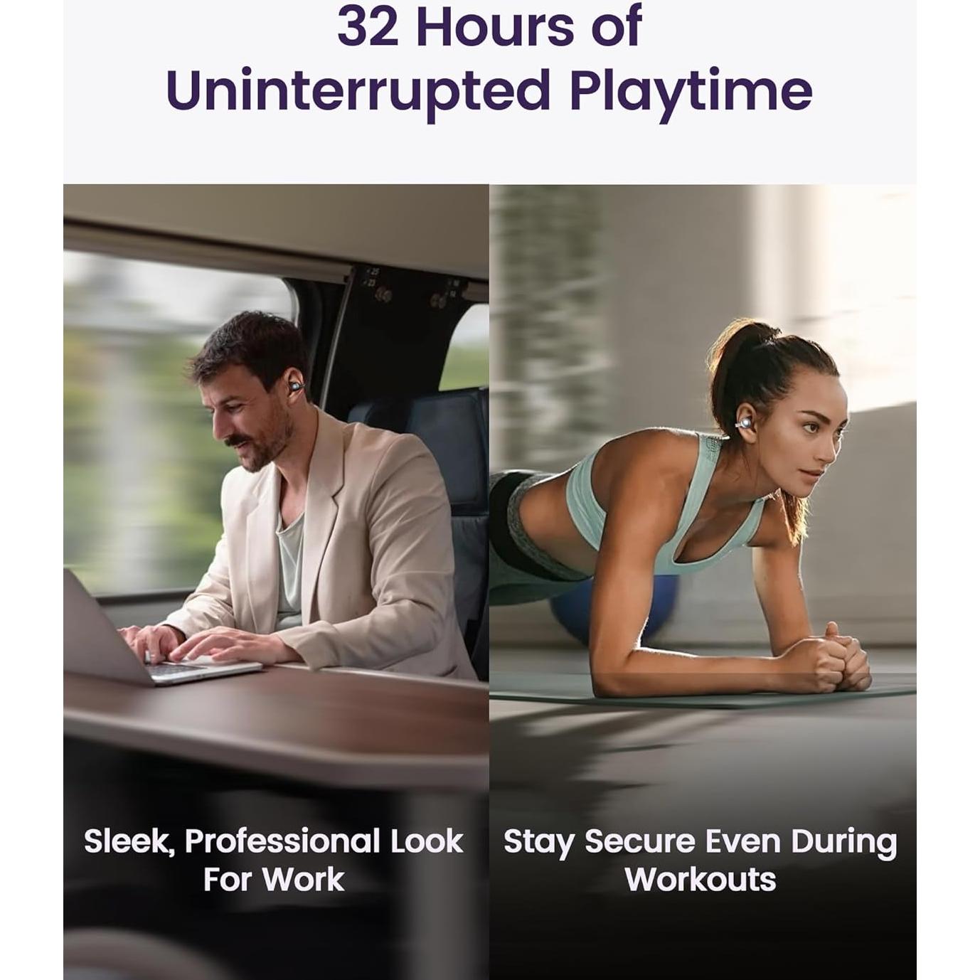 Auriculares Inalámbricos Bluetooth Mojawa StarClip, Sonido 4D, IP54