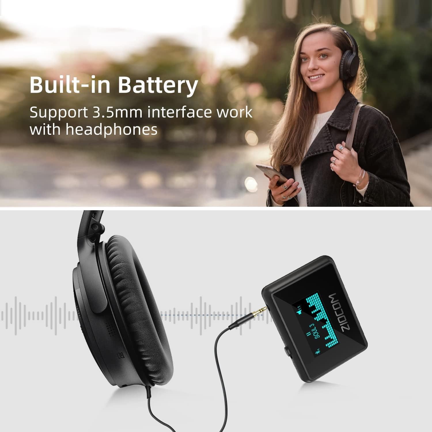 Adaptador Receptor Bluetooth ZIOCOM 30 Pines con Pantalla LCD