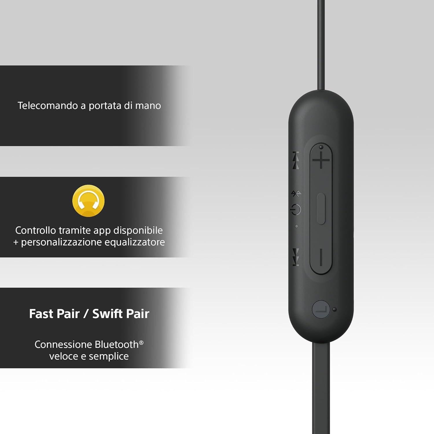 Auriculares Inalámbricos Sony WI-C100 Bluetooth 25h Negro