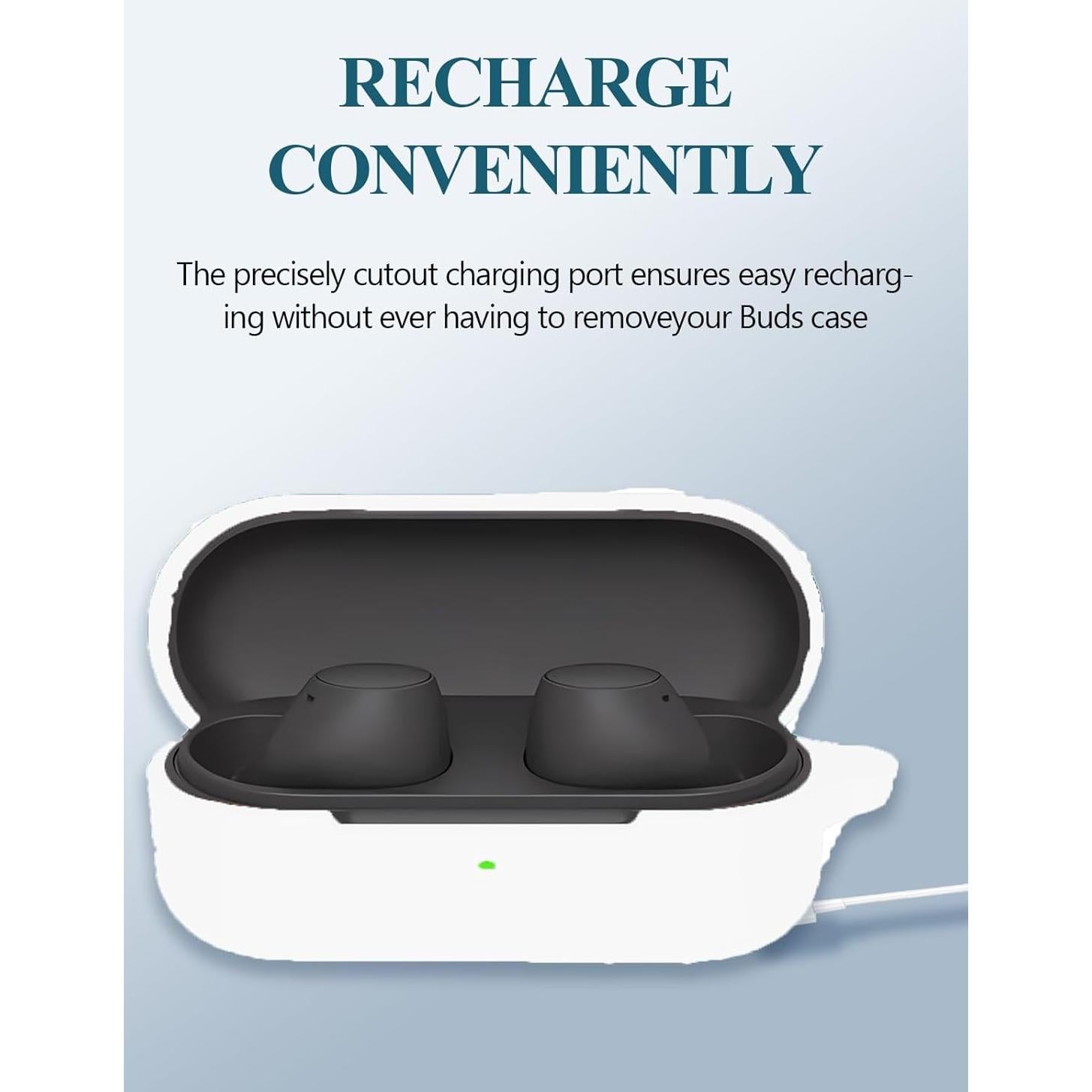 Funda de Silicona para Auriculares Sony WF-C510 Blanca