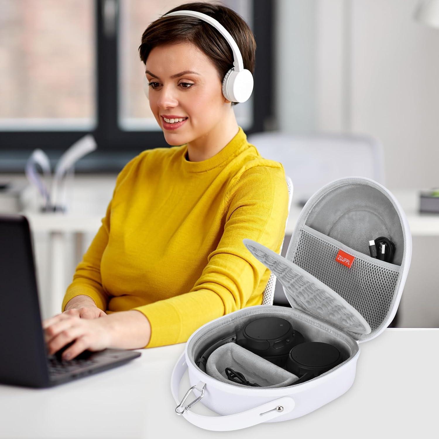 Funda Dura EVA ZUJFPL para Auriculares JBL y Sony - Blanca