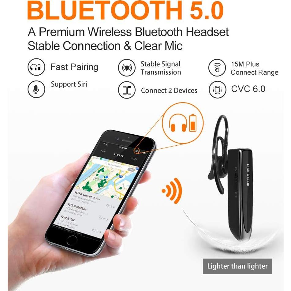 Auricular Bluetooth Link Dream V5.0 Inalámbrico con Micrófono