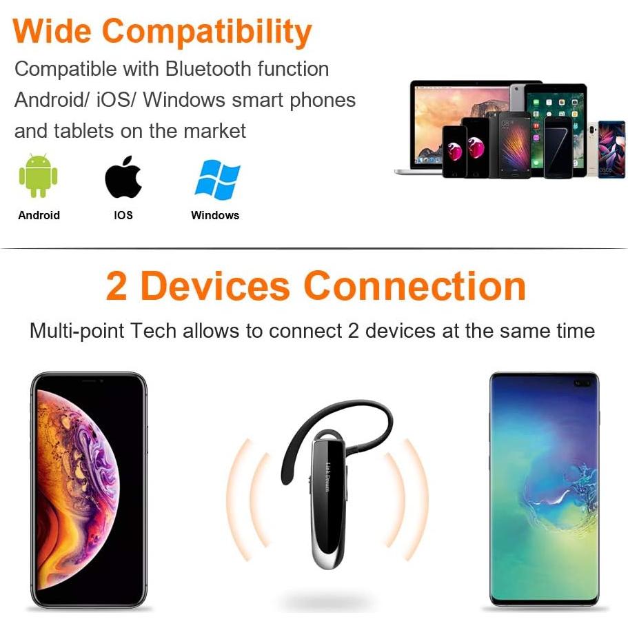 Auricular Bluetooth Link Dream V5.0 Inalámbrico con Micrófono