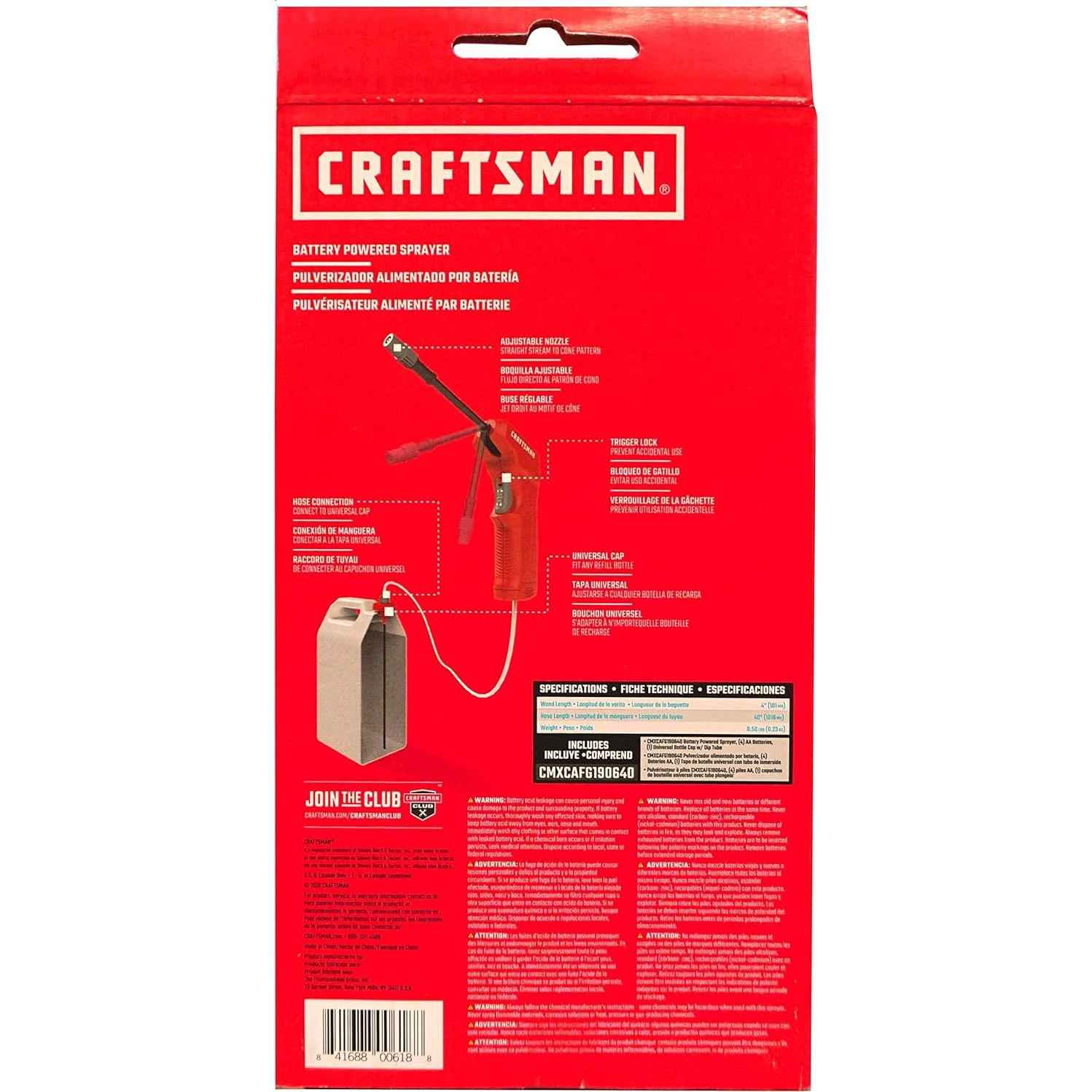 Rociador a Batería Craftsman CMXCAFG190640 101.6 cm