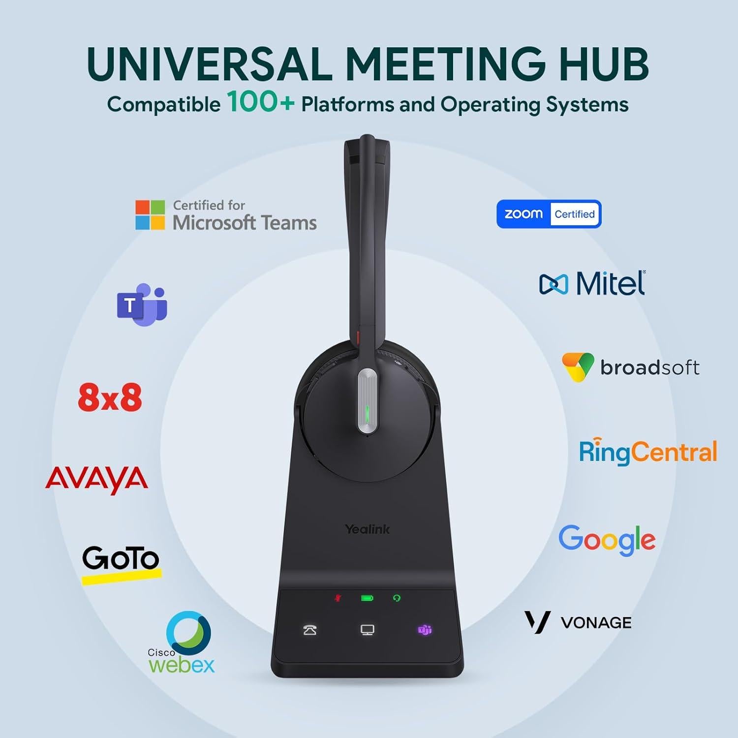 Auriculares Inalámbricos Yealink WH64 Mono UC con Bluetooth