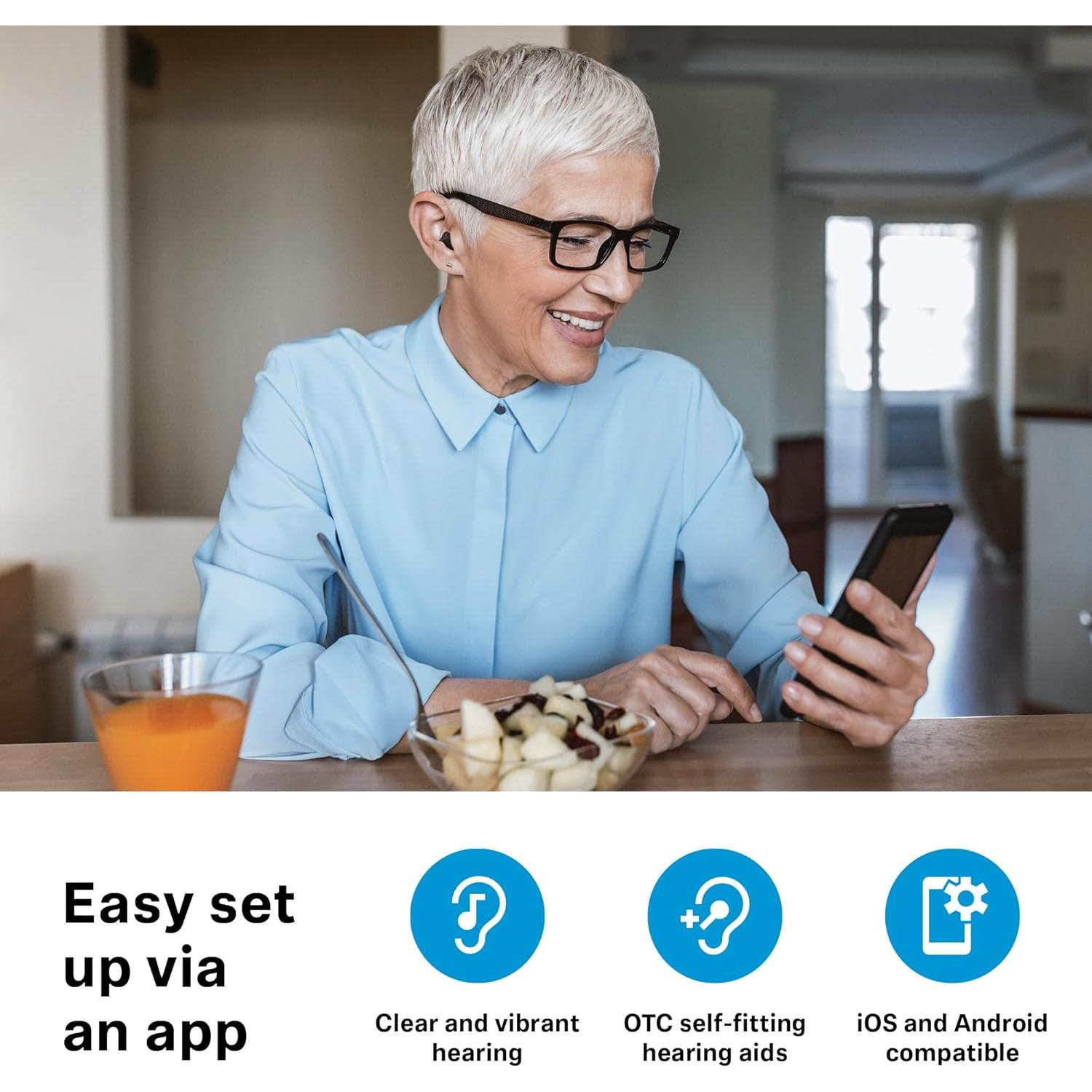 Ayuda Auditiva Sennheiser All-Day Clear Slim - Bluetooth, RIC, Gris