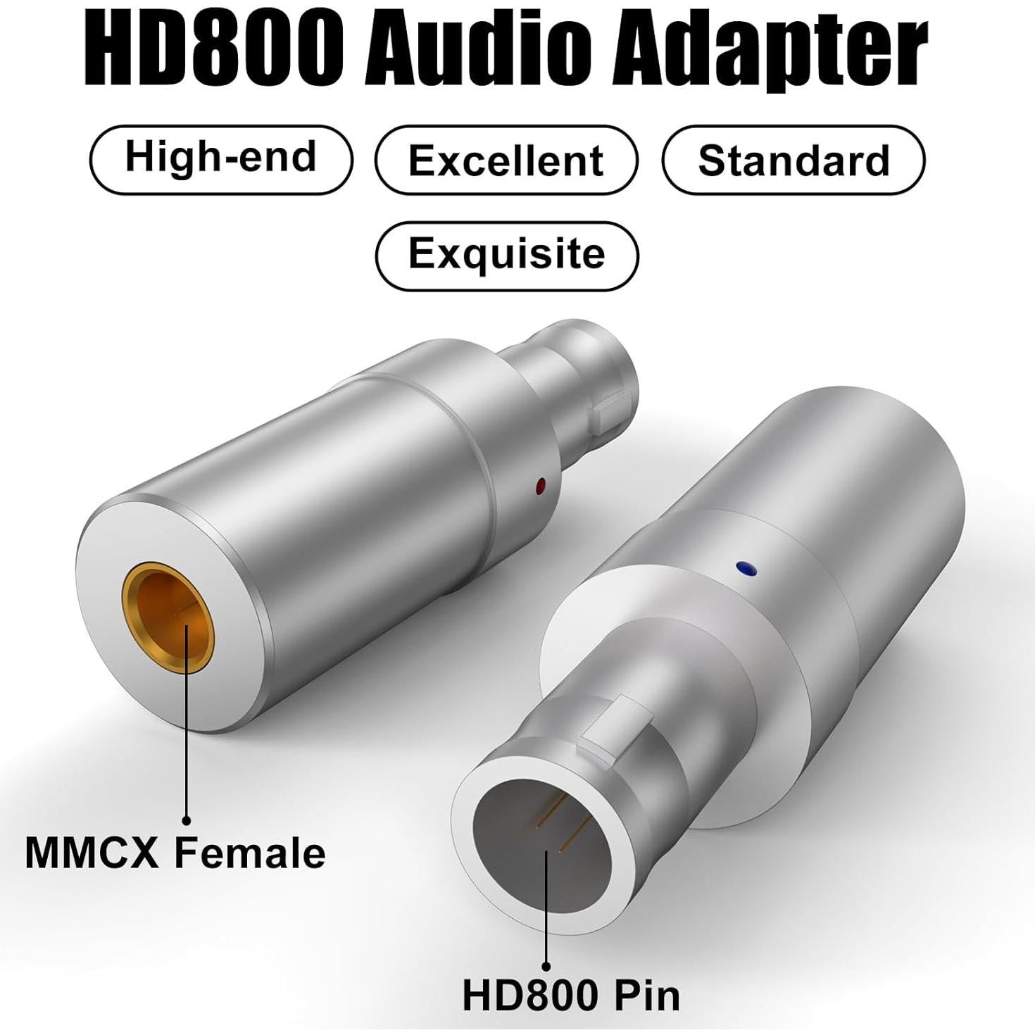 Adaptador de Auriculares OKCSC HD800 a MMCX Hembra Plata