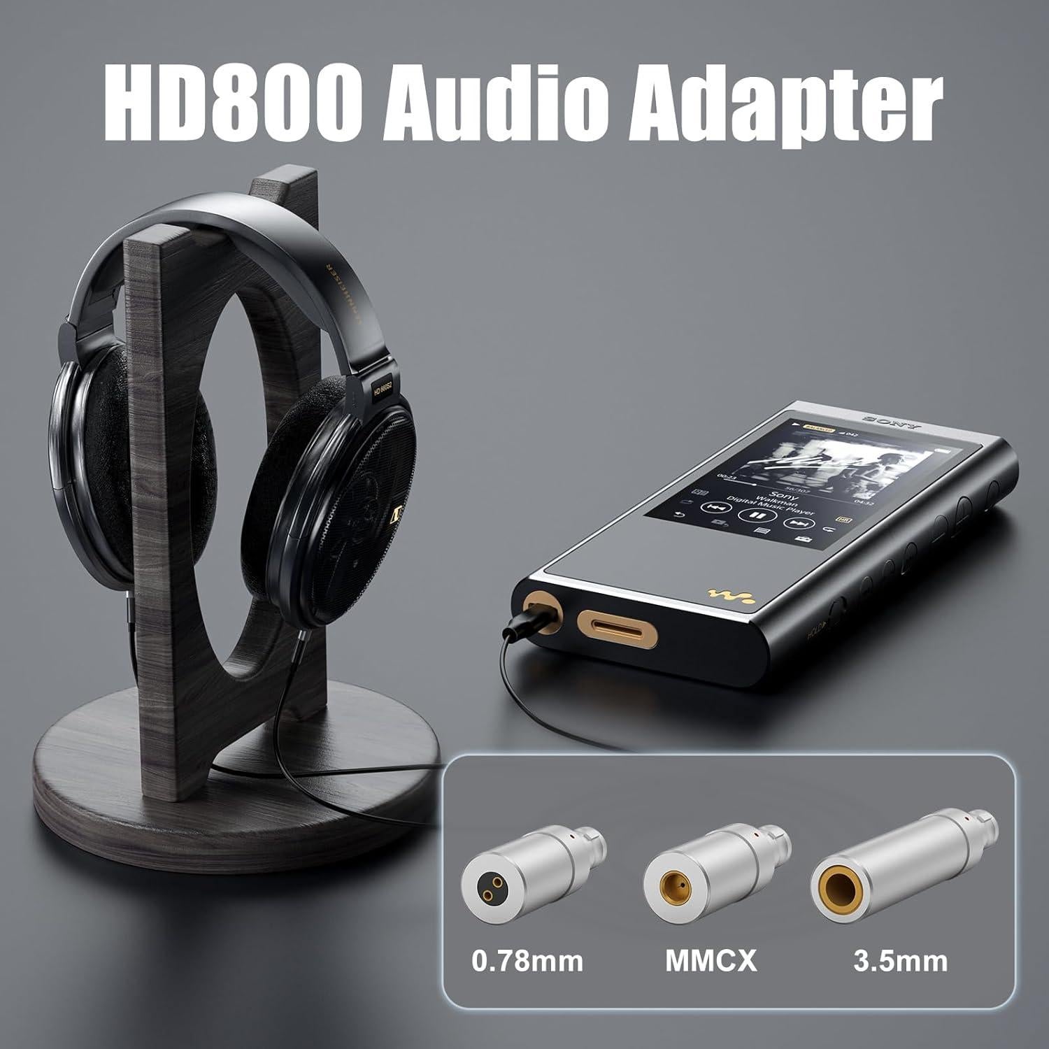 Adaptador de Auriculares OKCSC HD800 a MMCX Hembra Plata