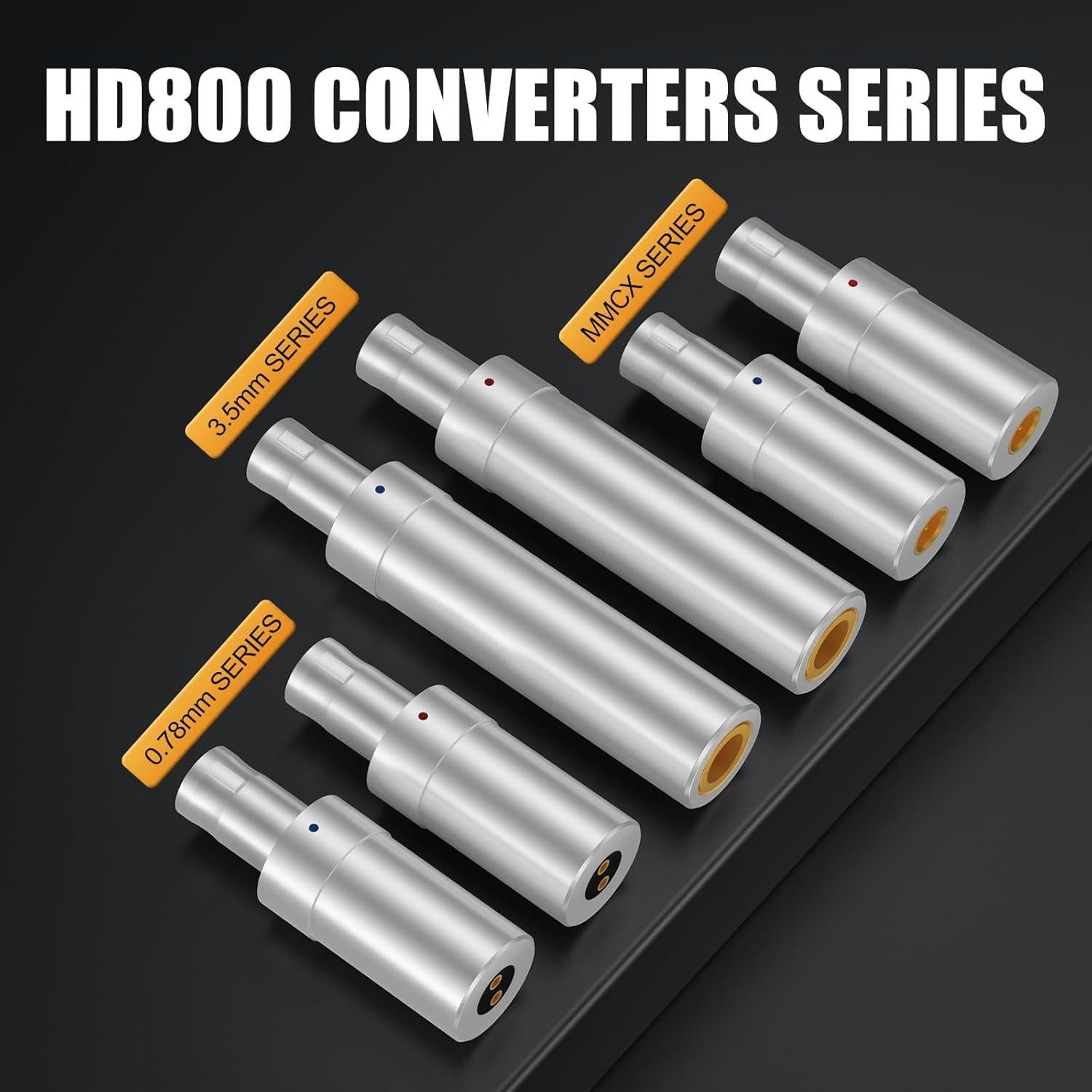 Adaptador de Auriculares OKCSC HD800 a MMCX Hembra Plata