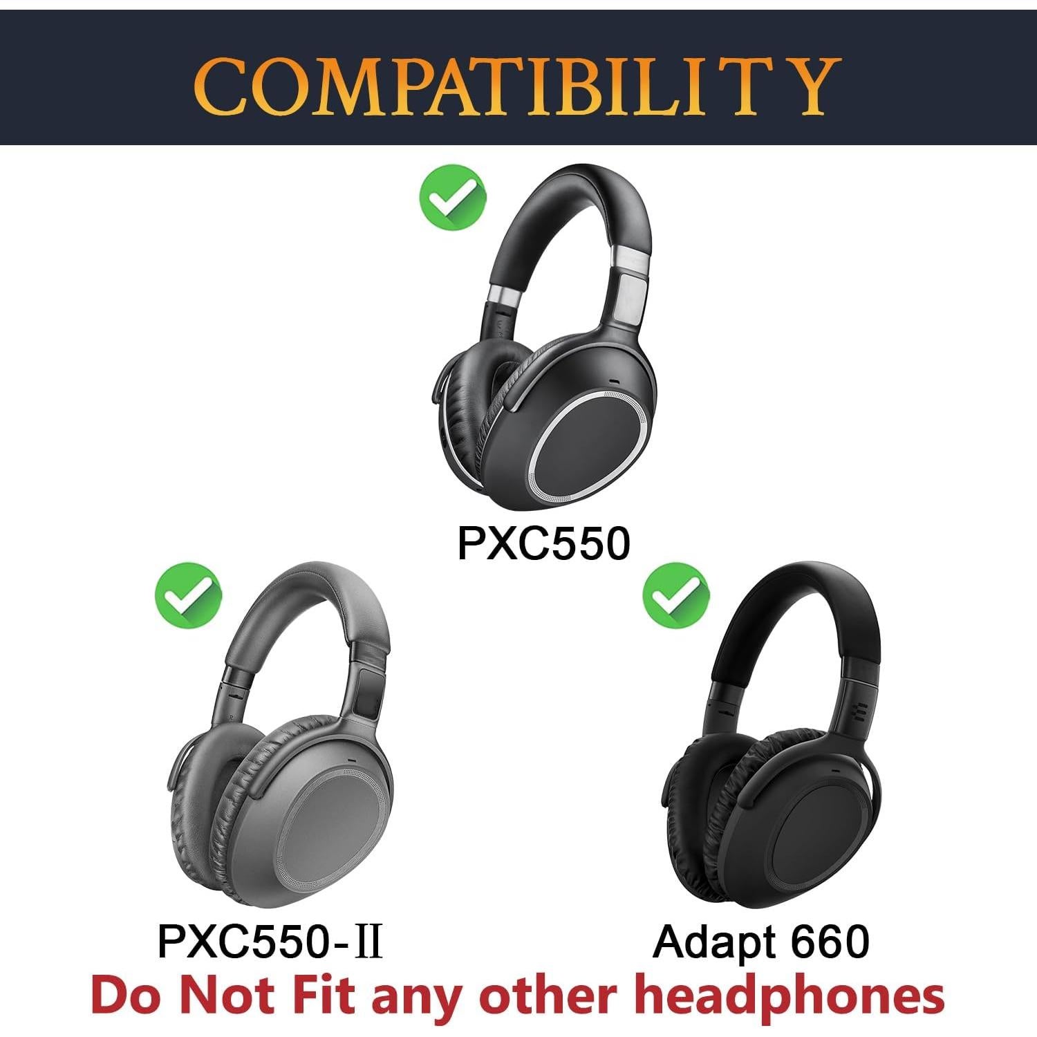 Funda de Diadema SOULWIT para Auriculares Sennheiser PXC550 II - Negro