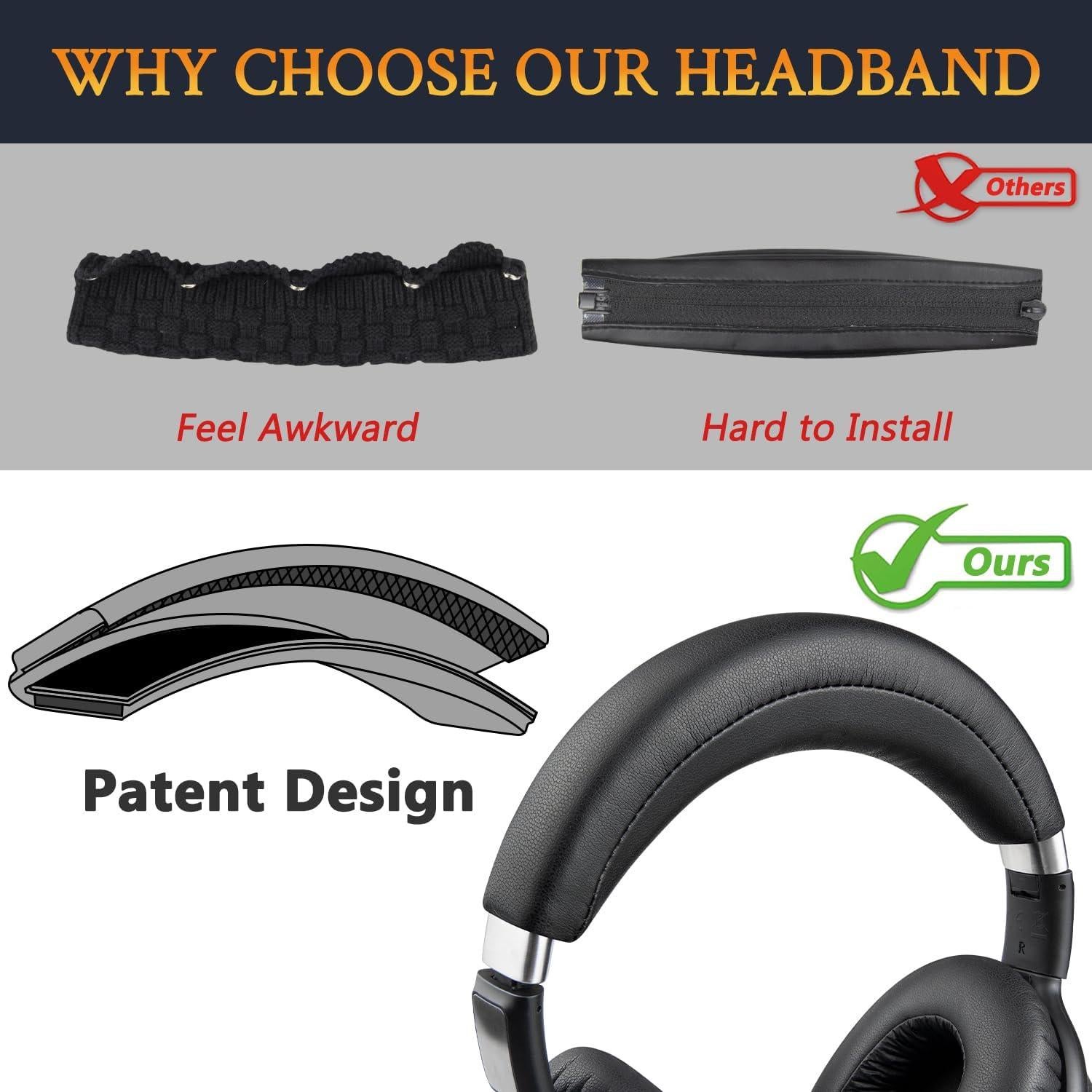 Funda de Diadema SOULWIT para Auriculares Sennheiser PXC550 II - Negro