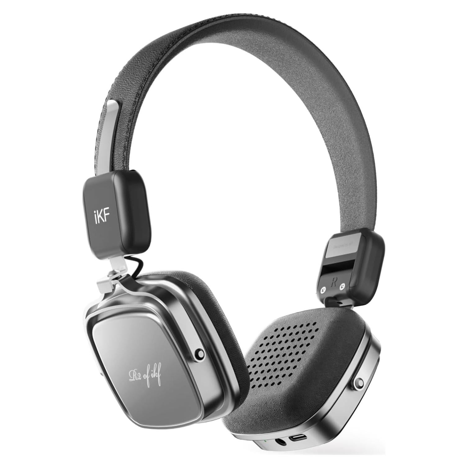 Auriculares Inalámbricos iKF R2 Retro 40mm Bluetooth 5.4 Negro