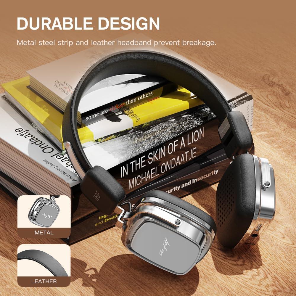 Auriculares Inalámbricos iKF R2 Retro 40mm Bluetooth 5.4 Negro