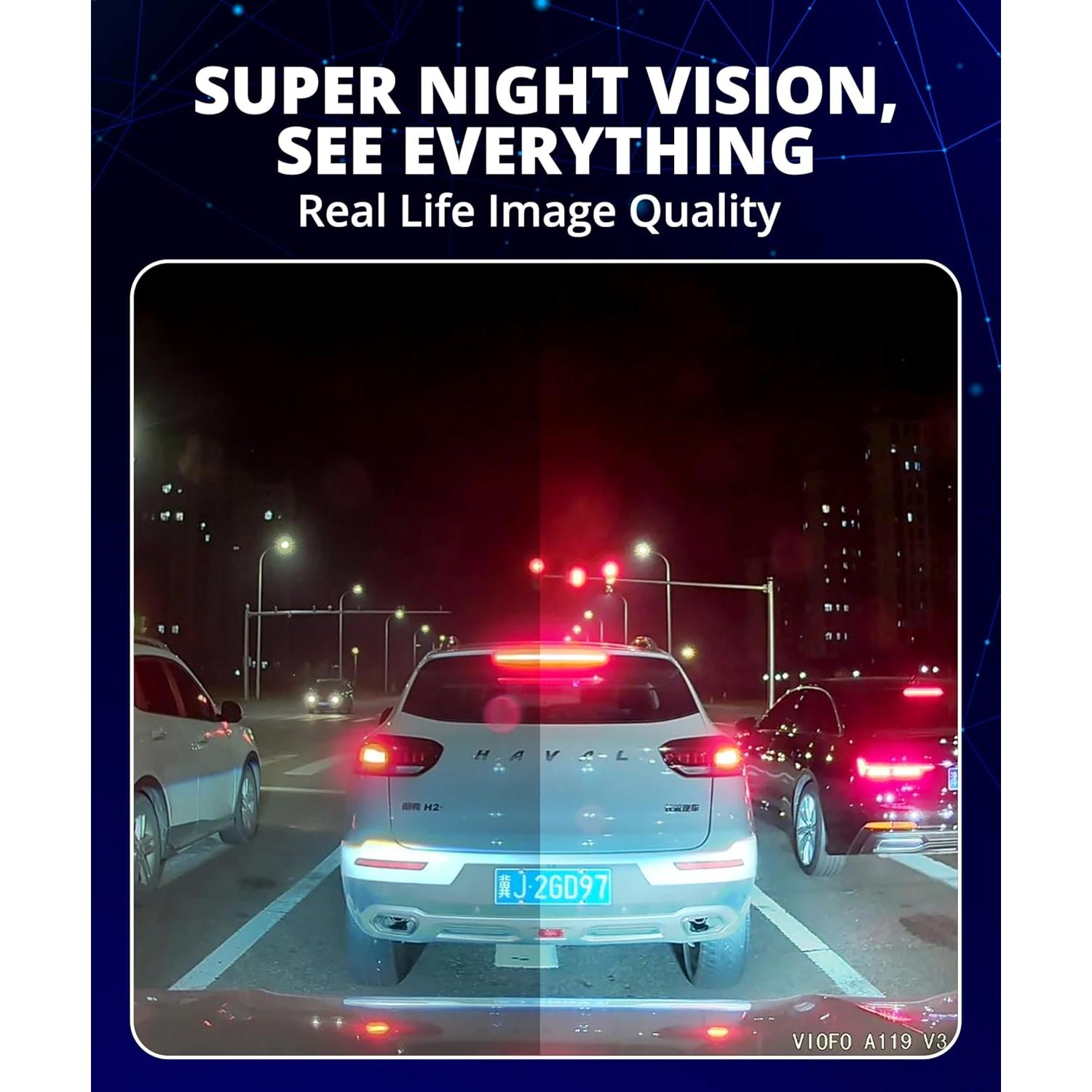 Cámara Dash VIOFO A119 V3 2K 2560x1440P GPS 140°