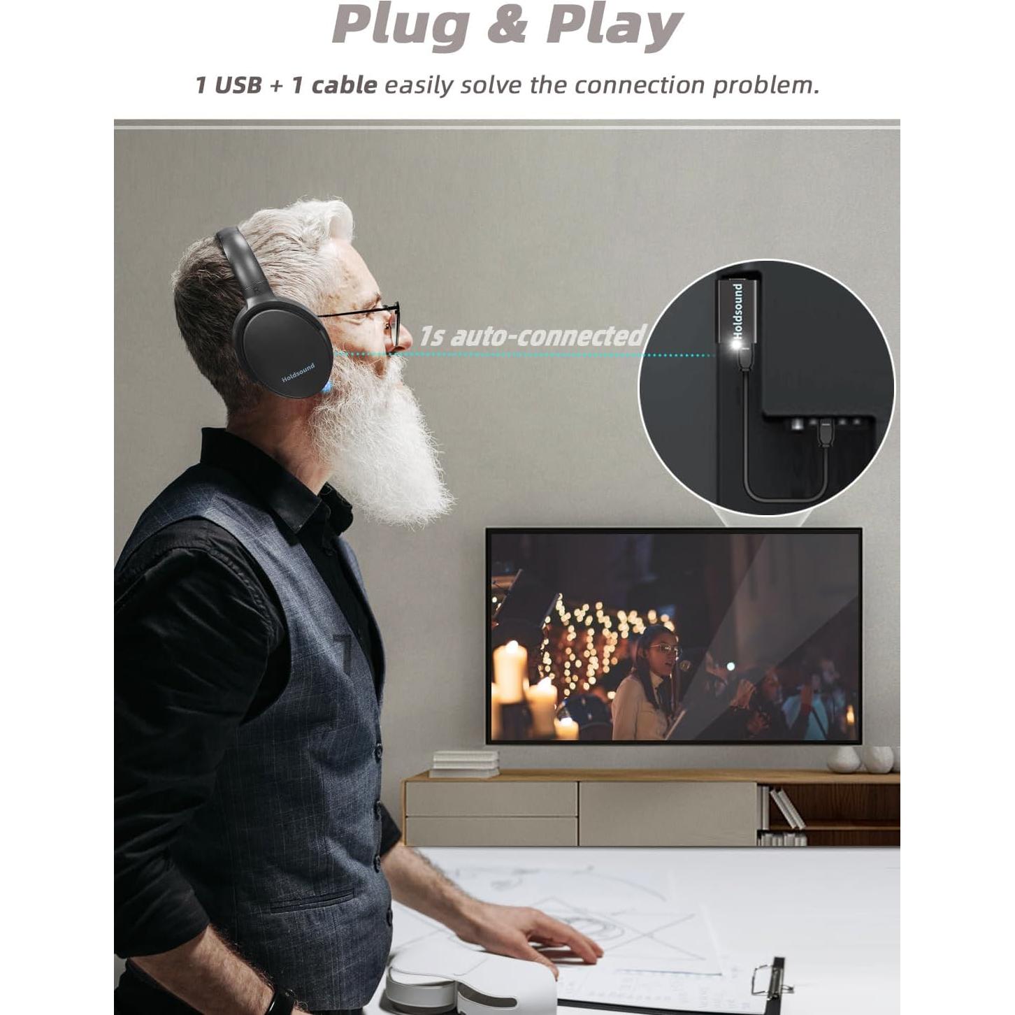 Auriculares Inalámbricos BKM400 Holdsound para TV 20h