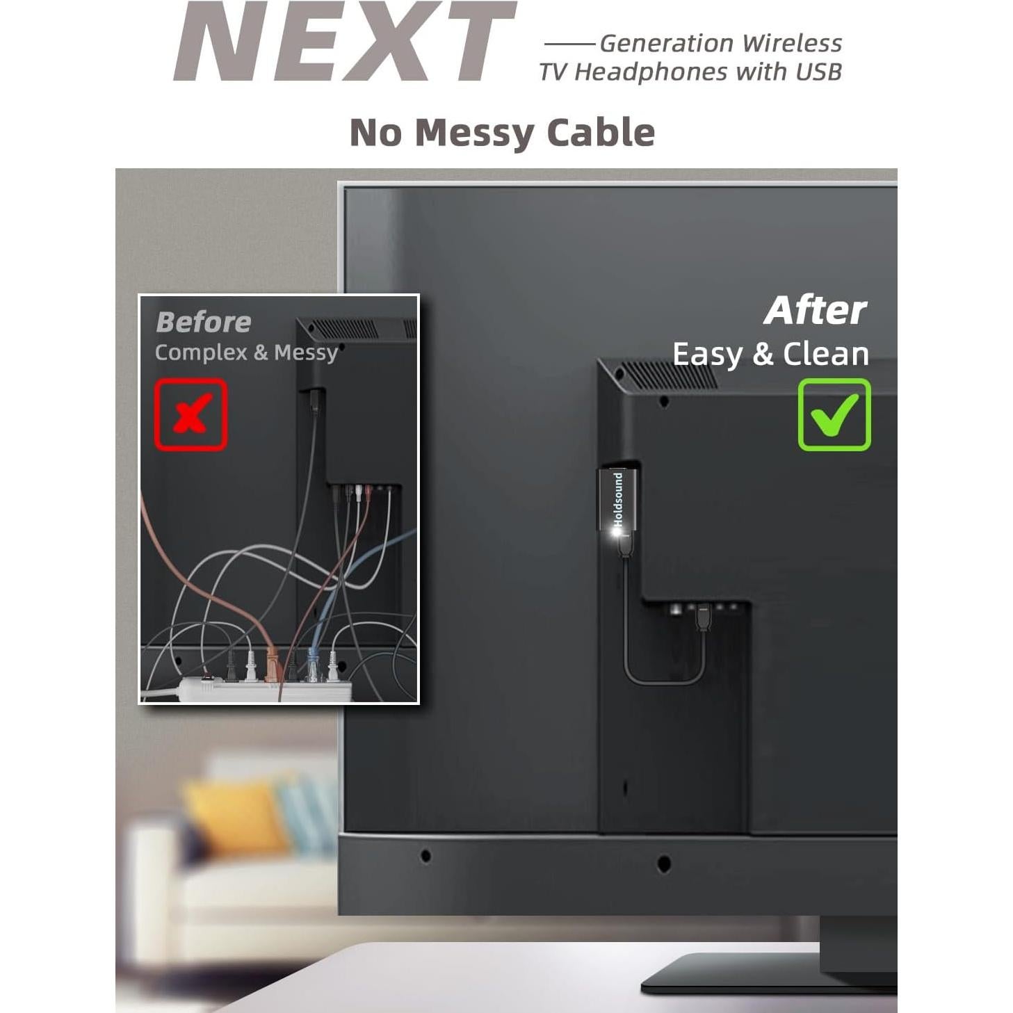 Auriculares Inalámbricos BKM400 Holdsound para TV 20h