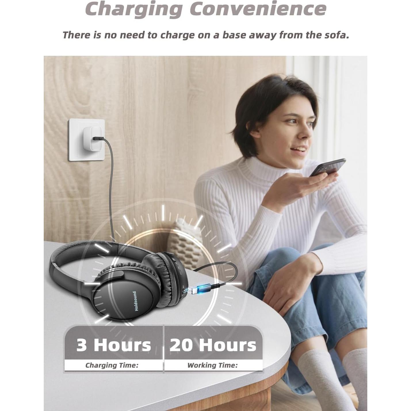 Auriculares Inalámbricos BKM400 Holdsound para TV 20h